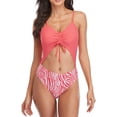 thumbnail image 1 of Women's One Piece Swimsuits Colorblack Bathing Suit Cutout Monokini, 1 of 8