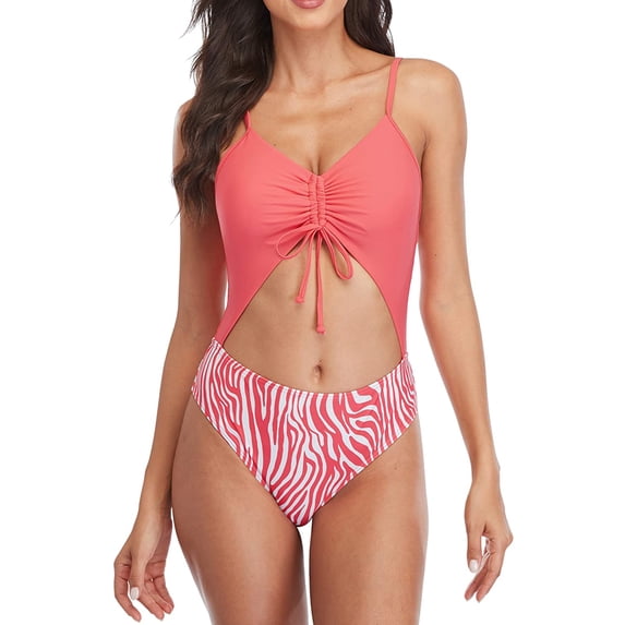 Women's One Piece Swimsuits Colorblack Bathing Suit Cutout Monokini