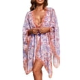 thumbnail image 1 of Women's One Piece Swimsuits Floral Print Bathing Suits for Women Deep V Neck Swimwear, 1 of 9