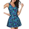 Women's One Piece Swimsuits Retro Flowy Swim Dress Bathing Suits for