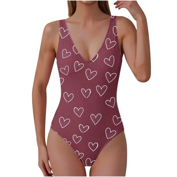 Women's One Piece Swimsuits Tummy Control Bathing Suits Ruffled Plus Size Swimwear 2026 Trendy