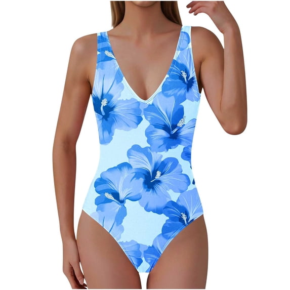 Women's One Piece Swimsuits Tummy Control Bathing Suits Ruffled Plus Size Swimwear 2026 Trendy