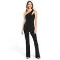 thumbnail image 1 of Women's One Shoulder Cutout Sleeveless Crop Wide Leg Jumpsuits Romper Outfits, 1 of 5