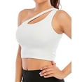thumbnail image 1 of DODOING Fit Sports Bra One Shoulder Sports Bra for Women Sexy Workout Yoga Bra Medium Support Post Surgery Bra, 1 of 8