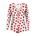 thumbnail image 1 of Women's Onesie Heart Print V-Neck Shorts Jumpsuit One Piece Bodysuit Rompers Pajama Bodycon Overall Pajamas, 1 of 6
