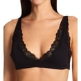 thumbnail image 1 of Women's Only Hearts 10022 Organic Cotton High Point Bra with Lace (Black L), 1 of 1