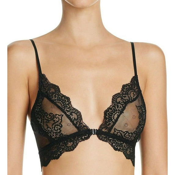 Women's Only Hearts 1416 So Fine Lace Bralette (Black S)