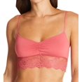 thumbnail image 1 of Women's Only Hearts 1940 So Fine Lace Ruched Bralette (Guava M), 1 of 1