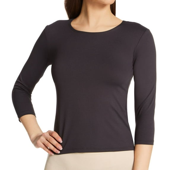 Women's Only Hearts 40037 Delicious 3/4 Sleeve Crew Neck Tee (Carbon L)