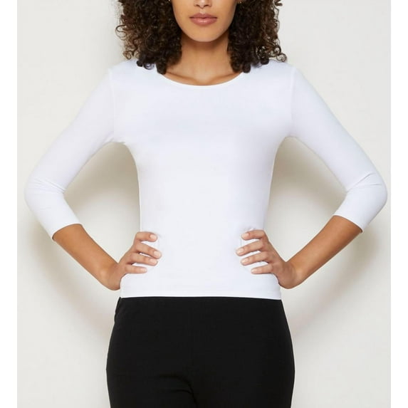 Women's Only Hearts 40037 Delicious 3/4 Sleeve Crew Neck Tee (White XL)