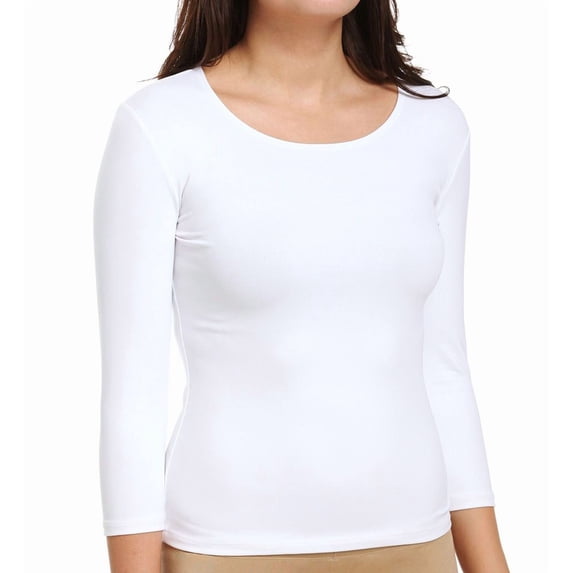 Women's Only Hearts 40037 Delicious 3/4 Sleeve Crew Neck Tee (White XL)