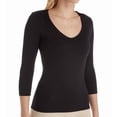 thumbnail image 1 of Women's Only Hearts 43819 Delicious 3/4 Sleeve 2 Ply Front (Black M), 1 of 1