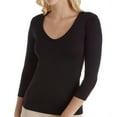 thumbnail image 1 of Women's Only Hearts 43819 Delicious 3/4 Sleeve 2 Ply Front (Black XL), 1 of 1