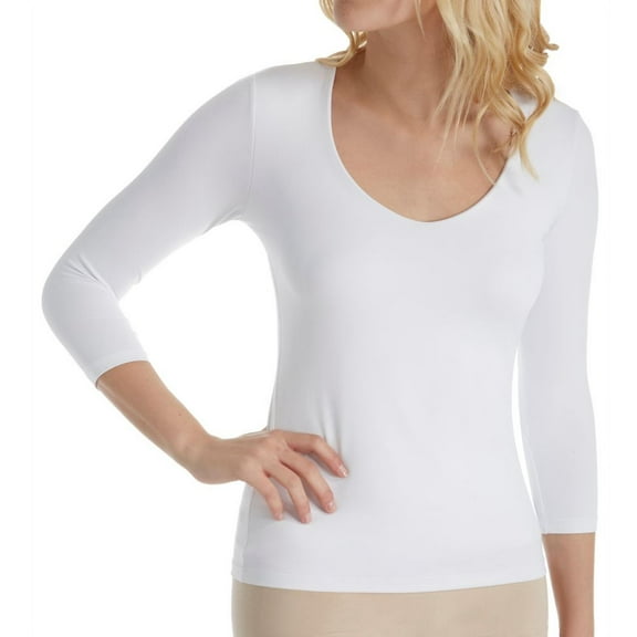 Women's Only Hearts 43819 Delicious 3/4 Sleeve 2 Ply Front (White L)