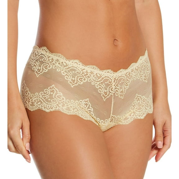Women's Only Hearts 50582 So Fine with Lace Hipster Panty (Maize M)