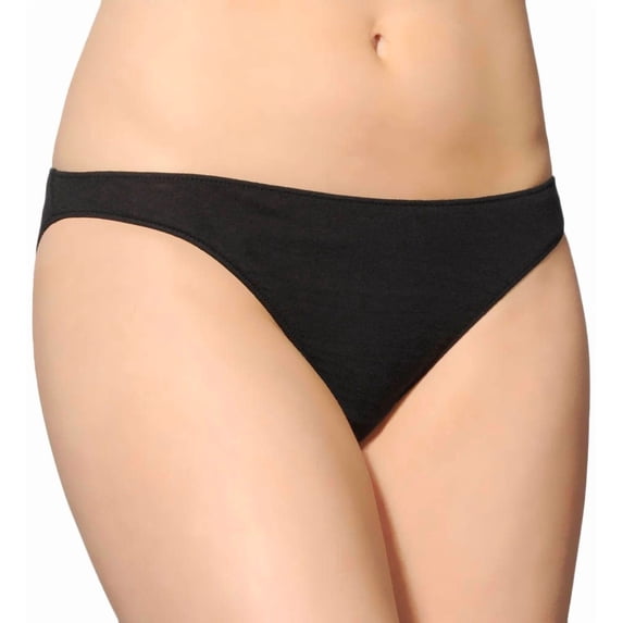 Women's Only Hearts 50848 Organic Cotton Bikini Panty (Black L)