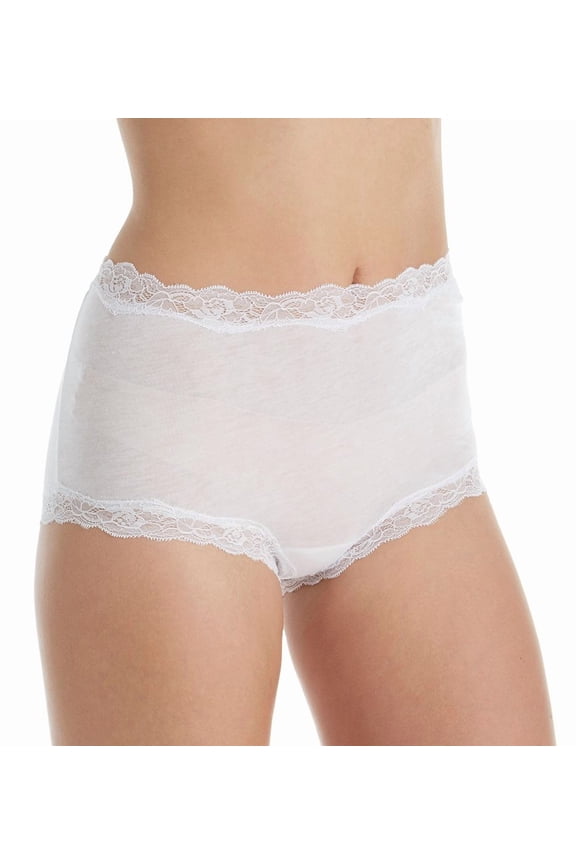 Women's Only Hearts 50973 Organic Cotton Brief Panty (White S)