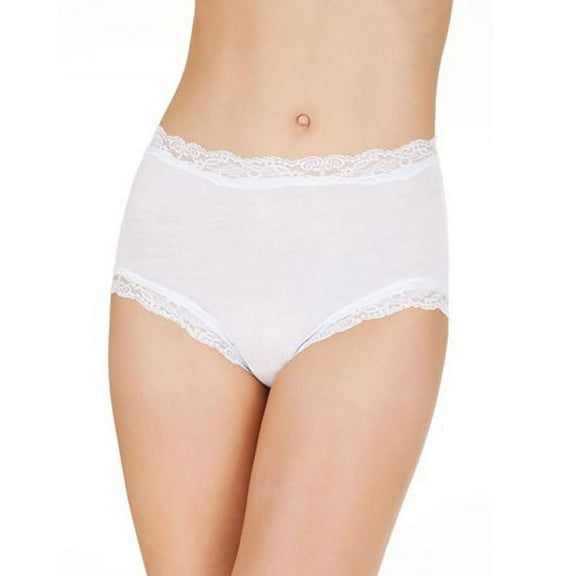 Women's Only Hearts 50973 Organic Cotton Brief Panty (White S)