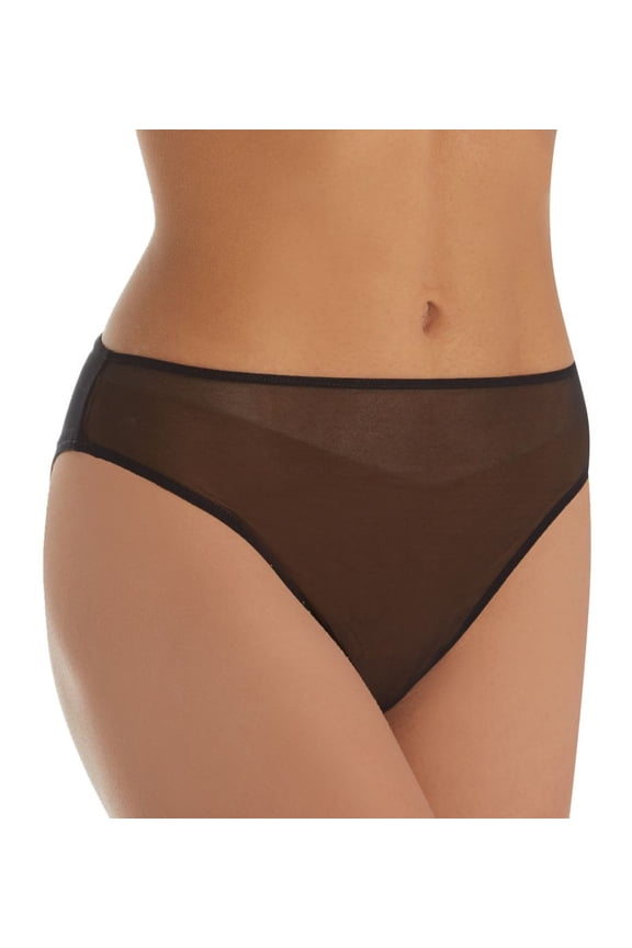 Women's Only Hearts 51626 Whisper High Cut Brief Panty (Black S)