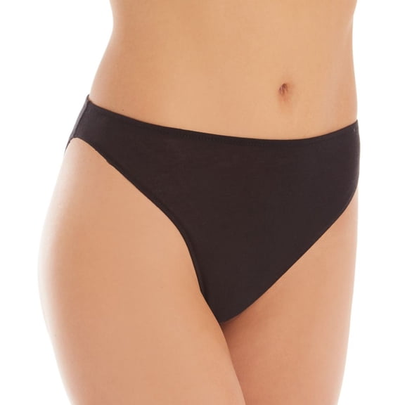 Women's Only Hearts 51663 Organic Hi-Cut Bikini Brief Panty (Black M)
