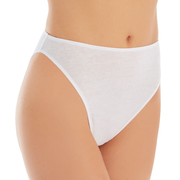 Women's Only Hearts 51663 Organic Hi-Cut Bikini Brief Panty (White XL)