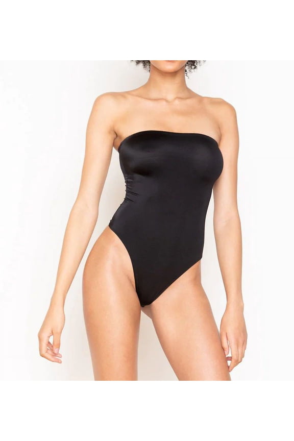 Women's Only Hearts 8664 Second Skins Strapless Bodysuit (Black M)