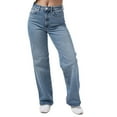 thumbnail image 1 of Women's Only Juicy High Waist Wide Leg Jeans in Blue, 1 of 5