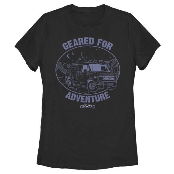 Women's Onward Geared for Adventure Night Graphic Tee Black Medium
