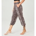 thumbnail image 1 of Women's Onzie 212 Gypsy Jersey Roll Down Waistband Crop Pant (Leopard S/M), 1 of 2