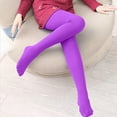 thumbnail image 1 of Women's Opaque Thermal Tights - High Waist Winter Leggings for Office Cold Weather (Thick & Warm) Under 5$, Yubnlvae Color Elastic Pantyhose Ballet Long Dance , Purple, L, 1 of 5