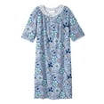 thumbnail image 1 of Women’s Open Back Adaptive Nightgown - Short Sleeve Nightgown for Seniors - Garden Song LGE, 1 of 3