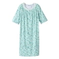 thumbnail image 1 of Women’s Open Back Adaptive Nightgown - Short Sleeve Nightgown for Seniors - Geo Texture XL, 1 of 3