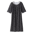 thumbnail image 1 of Women’s Open Back Adaptive Nightgown - Short Sleeve Nightgown for Seniors - Romantic Ditsy 2XL, 1 of 3