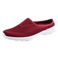 thumbnail image 1 of Women's Open Back Slip On Sneakers Breathable Arch Support Casual Walking Shoes Mules Sandals, 1 of 9
