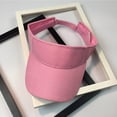 thumbnail image 1 of Women's Open Crown Sun Hat, Adjustable Wide Brim Visor for UV Protection, Breathable Foldable Summer Hat for Beach, Running, Gardening, Fishing and Outdoor Activities-Pink, 1 of 5