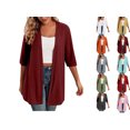 thumbnail image 1 of Women's Open Front Cardigan Longer Length Trendy Half Sleeve Maxi Duster Coats Summer Sun Protection Cover Ups Oversized Lightweight Trendy Casual Cozy Cute, 1 of 8