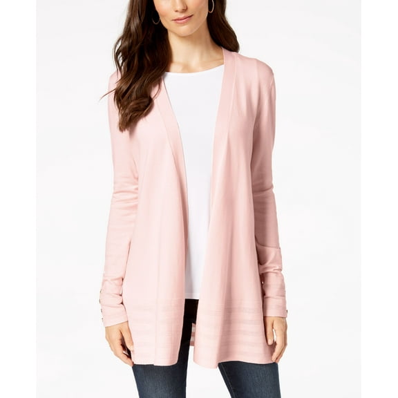 Women's Open-Front Cardigan Misty Pink XXL