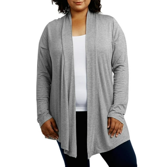 Women’s Open-Front Cardigan Plus Size Lightweight Long Sleeve Casual Loose Soft Draped Lady Coat Fall Oversized Kimono Fall Outfits Womenswear Tops
