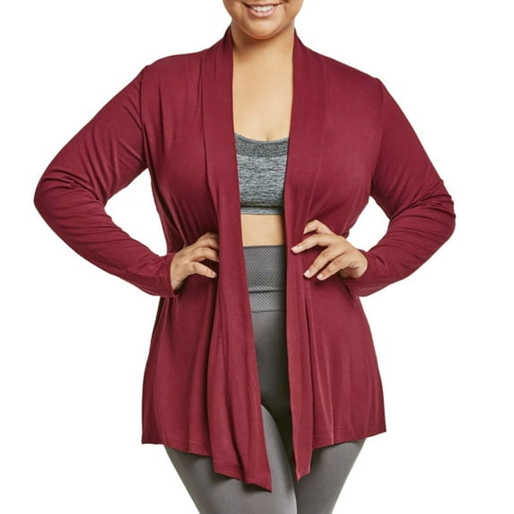 Women’s Open-Front Cardigan Plus Size Lightweight Long Sleeve Casual Loose Soft Draped Lady Coat Fall Oversized Kimono Fall Outfits Womenswear Tops