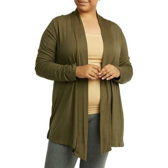 Women’s Open-Front Cardigan Plus Size Lightweight Long Sleeve Casual Loose Soft Draped Lady Coat Fall Oversized Kimono Fall Outfits Womenswear Tops