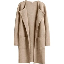 Women's Open Front Knit Lightweight Cardigan Casual Long Coatigan Sweater Lady Jacket Coat 2024 Fall Outerwear