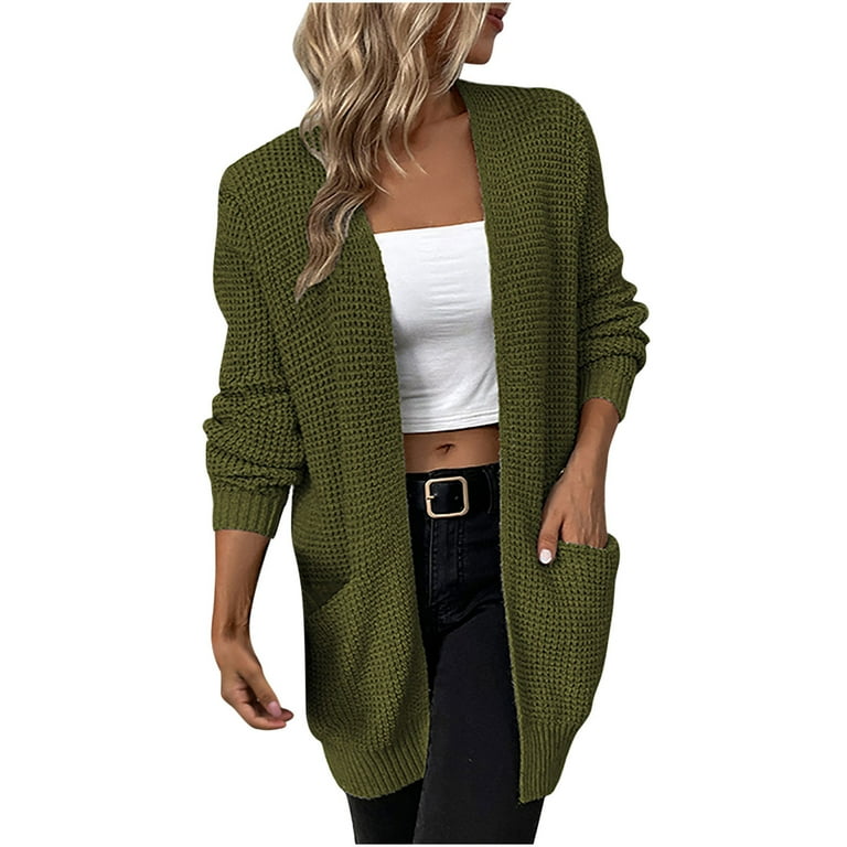 Women s Open Front Lapel Western Sweater Jacket 2023 Clothes Solid Color Outerwears Winter Long Coat Lapel Cardigan Fall Fashion Plus Size With Pocket