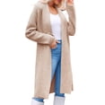 thumbnail image 1 of Women's Open Front Long Cardigan Chunky Knit Jacket Oversized Coatigan Coat, 1 of 6