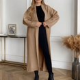 thumbnail image 1 of Women's Open Front Long Cardigan Sweaters (Khaki L), 1 of 3