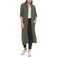 thumbnail image 1 of Women's Open-Front Long Cardigan Thyme XS, 1 of 1