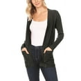 thumbnail image 1 of Women's Open Front Pockets Knit Long Sleeve Sweater Cardigan S M L XL, 1 of 3