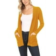 thumbnail image 1 of Women's Open Front Pockets Knit Long Sleeve Sweater Cardigan S M L XL, 1 of 3