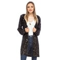 thumbnail image 1 of Women's Open Front Sequin Coat Las Vegas Blazer Party Club Cocktail Jacket Outerwear, 1 of 7