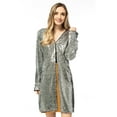 thumbnail image 1 of Women's Open Front Sequin Coat Las Vegas Blazer Party Club Cocktail Jacket Outerwear, 1 of 7