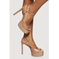 thumbnail image 1 of Women's Open Toe Ankle Strap Platform Stiletto Sandals, 1 of 3